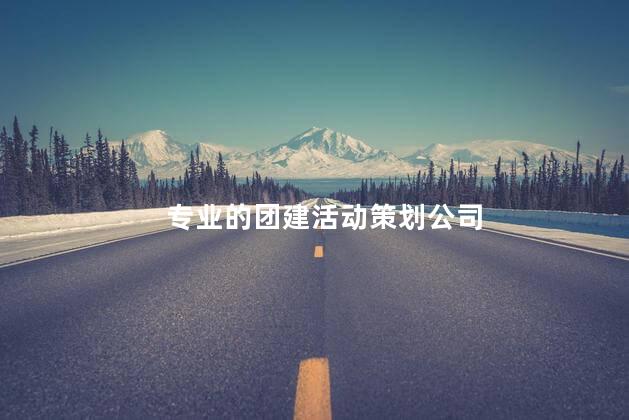 专业的团建活动策划公司