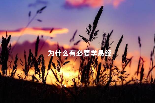 为什么有必要学易经