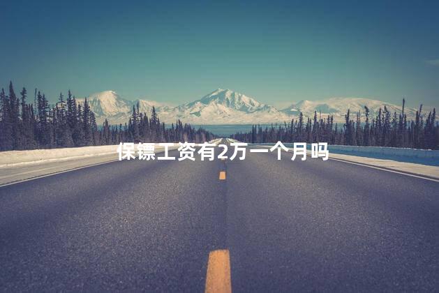 保镖工资有2万一个月吗