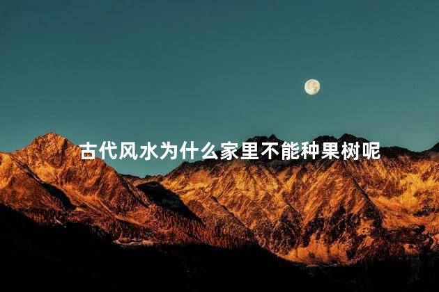 古代风水为什么家里不能种果树呢