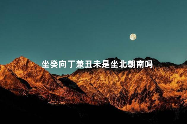 坐癸向丁兼丑未是坐北朝南吗