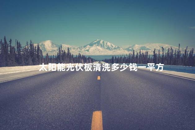 太阳能光伏板清洗多少钱一平方