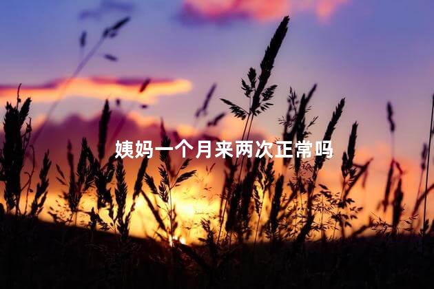 姨妈一个月来两次正常吗