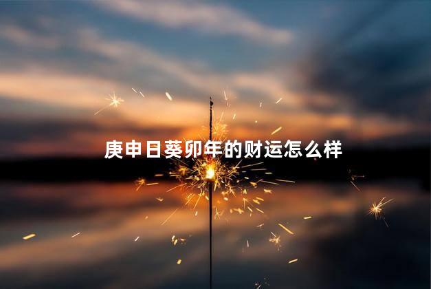庚申日葵卯年的财运怎么样