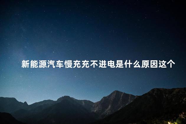 新能源汽车慢充充不进电是什么原因这个质保吗