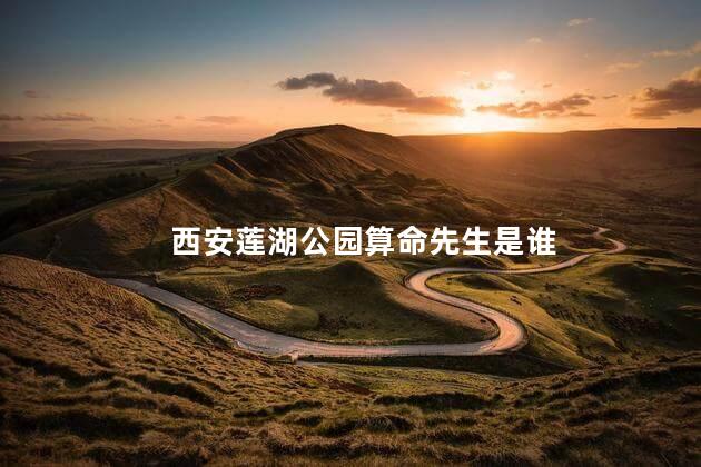 西安莲湖公园算命先生是谁