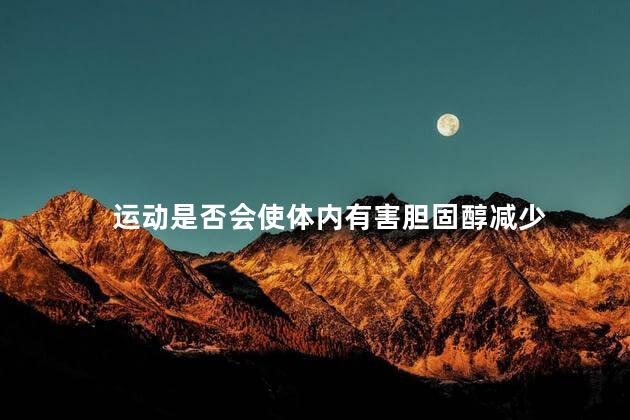 运动是否会使体内有害胆固醇减少 运动真的会使体内有害胆固醇减